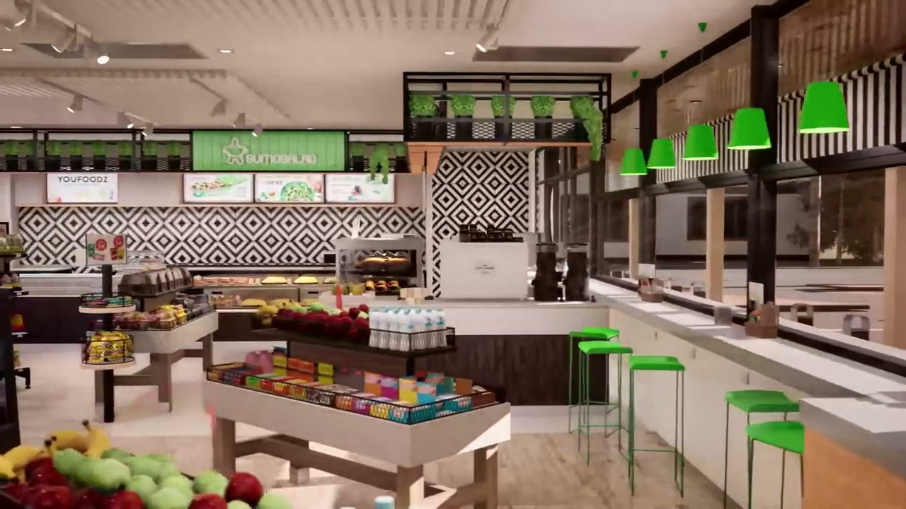 A format variation visual showing how the same category might look in a small-format vs full-format store.